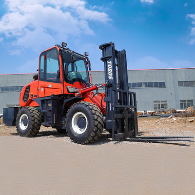 5 Tonne All Terrain Fork Truck Rough Terrain Masted Forklift High Performance