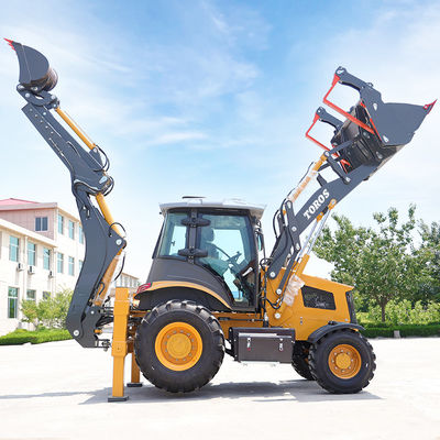 유로 5 다목적 소형 배크호 로더 기계 휠 베이스 2200mm